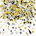 3000 Pieces Birthday Confetti Number 30 Glitter Confetti Birthday Cake Confetti Table Confetti Black Gold and Silver Party Decorations Supplies for Birthday, Anniversary (30th Style)