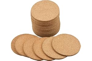 HENTEK Sottobicchieri Sughero - Confezione da 22, φ10cm, Sottobicchieri in Legno per Casa Bar Cucina Ristorante Cafe Forniture di Nozze