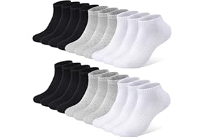 FALARY Chaussette Hommes Femme de Sport 10 Paires Chaussettes Basses Coton Soquette