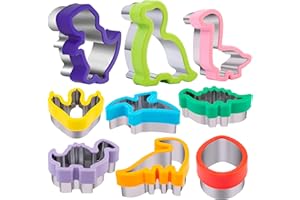 Emporte-pièces Dinosaure Pour Enfants, Fiambrera 9 Pcs Différentes Forme Dinosaur Biscuit Cutters, Emporte-pièce dinosaure biscuit pour enfants Dino Party (dinosaur 9pcs)