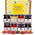 Jams & Marmalade Preserves Tasting Hamper Selection Gift Set With 8x 38g Jars | Gourmet Gifts for Mum, Dad, Elderly People, Jam Lovers Classic Preserves