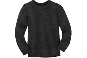Disana Aran Children's Jumper, 100% Organic Merino – Breathable & Cuddly Warm – Unisex Size 86-140 – Sustainable & Fair – Ideal for Cold Days Thanks to Fluffy Knit – Made in Germany