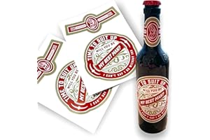 THE LASER FACTORY Best Man Wedding Proposal Beer Bottle Sticker | Will You Be My Best Man/Usher/Gromsman Funny Prank Sticker | 2 Pack (Best Man)