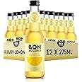 Cloudy Lemonade 275ml Pack of 12 From Bon Accord – Plant Based Cloudy Lemonade Fizzy Soft Drink with Natural Flavours and No Artificial Sweeteners