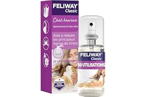 FELIWAY Classic Spray 60 ml - Phéromones Apaisantes pour Chats - Apaise les Chats à la Maison et Réduit le Stress lors du Transport - Recommandé par les Vétérinaires - Scientifiquement Prouvé