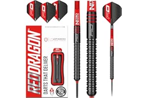 ‎RED DRAGON RED DRAGON Milano RS 21g, 22g, 23g, 24g oder 26g Tungsten Darts mit Flights und Schäfte