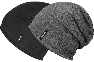 HASAGEI Beanie Mütze Herren Slouch Beanie Mütze Damen Unisex Leicht Jersey Skull Cap Dünn Flexibel Slouch Hut Perfekt für Frühling Herbst Winter Einheitsgröße