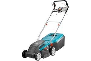 Gardena PowerMax Elektro-Rasenmäher 1400/34: Rasenmäher bis 400 m², 34 cm Schnittbreite, 40 l Fassungsvolumen, ErgoTec Plus-Handgriff (5034-20)