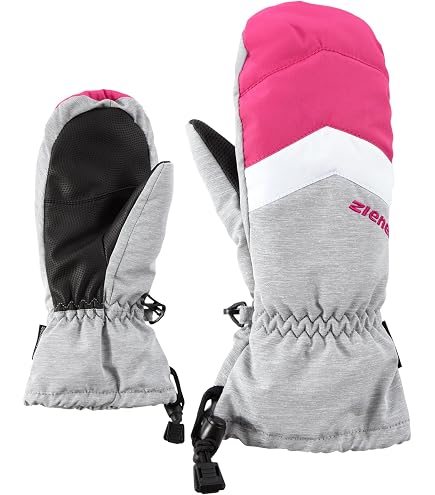 Ziener Levin GTX Mitten Junior, Muffole da Sci/Sport Invernali | Impermeabile, Traspirante Bambini, Nero/Grigio Inchiostro Mimetico, Set da 3