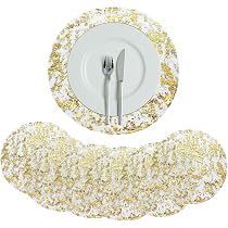 Set De Table Et Dessous De Verre En Perles - Lot De 6 - Style Ethnique Main - Protection Table Élégante