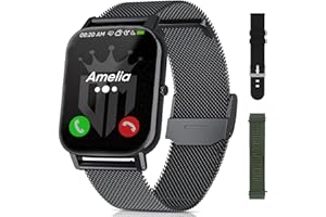 Dachma Android Smart Watch Men - Mens smart watches with notifications smartwatch for men black smart watch with call function AI voice assistant mens smart watch with 3 smart watch strap