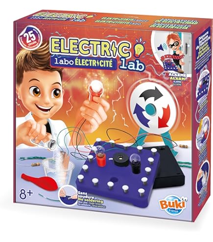 Liscianigiochi - I'm A Genius - Ontdek elektriciteit voor kinderen vanaf 8 jaar - Wetenschappelijke experimentenset - Maak een ventilator - Experimenteer met statische elektriciteit -Made in Italy