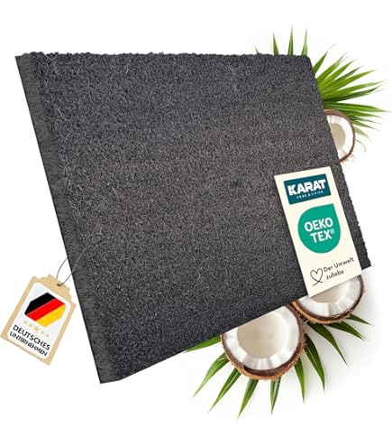 KARAT Deurmat voor buiten en binnen, 80 x 100 cm, zwart, 17 mm hoog