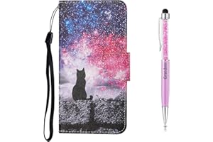 Grandoin Cover per Samsung Galaxy S20 Fe, Flip Caso in PU Libro Pelle Portafoglio Custodia,Creativo Disegni Wallet Cassa Protettiva [Slot per Schede] [Chiusura Magnetica] (Gatto Stellato)