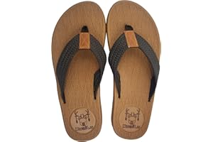 KuaiLu Klapki Męskie Skórzane Letnie Plażę Skóra Paskiem Japonki Kąpielowe Basenowe Zapasnicze Sandały Platformie Antypoślizgowy Gumowe Buty