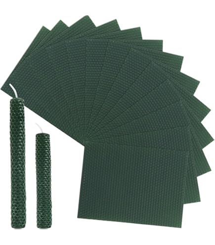 Bienenwachs-Kerzen Set - 12 Farben, Je 20x20cm, DIY Basteln