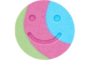 HOLLER & GLOW Holler and Glow, Happy Vibes Only, Sweet Scented, Smiley-Shaped Bath Bomb, 5.29 Oz