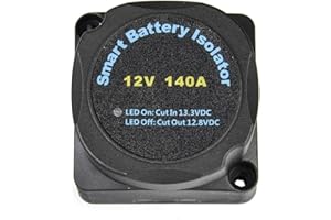 APIELE 12V 140 Amp Voltage Sensitive Relay (VSR) Split Charge Relay Smart Automatic Charging Relay Dual Battery Isolator