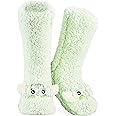 Disney Slipper Socks for Women and Teenagers Fleece Non Slip One Size Stitch Gifts for Women