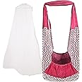 beetot Cotton New Born Baby Swing Cradle (Jhula) | Cradle Cloth, Removable Mattress Bed, and Mosquito Net (Weight Capacity Up to 20Kg | Age from 0-12 Months | Cradle (Red)