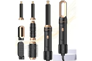 ‎ATOPSKINS Pro Hairstyler Airstyler 6 in 1 Hairstyler set,Atopskins Haarstyler Ionen Föhnbürste mit 30mm Warmluft-Lockenstab | Warmluftbürste 1000W Haartrockner Föhn für Volumen, Trocknen, Glätten & Locken