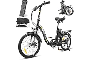 ‎EBOOCICLE eboocicle E Bike klapprad 20 Zoll E-Faltrad elektrofahrrad mit Faltschloss 250W Motor 36V 13-15.6Ah Max.Reichweite bis zu 100km Shimano 7 Gang 3 Unterstützungsstufen Alu