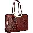 RICHSIGN LEATHER ACCESSORIES Full-Grain Natural Cro Leather Ladies Handbag & Shoulder Sling Tote Bags For Women Branded Latest Stylish..Size- L-12 X H-9 x W- 5 Inch