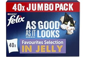 FELIX As Good As it Looks Favourites Selection in Jelly Wet Cat Food 40x85g