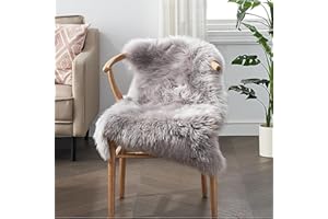 AUFELL Faux Sheepskin Rug Fluffy Rug,Fluffy Area Small Rugs Shaggy Rugs for Bedroom Rug Fluffy Sofa Floor Carpet Home Decoration Grey Rugs (Grey_60x90cm)