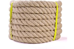 LZ.MZXU Corde de Jute 26mm x 20M Ficelle Jute Naturel Ficelles de Jardin Corde Corde Chanvre pour l'artisanat Jardinage Décoration Créatifs DIY l'emballage Cadeau