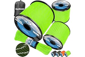 Aystkniet 750LB Paracord Rope, 11 Strands Parachute Cord 50M / 164FT, 4mm Reflective Tactical Rope | Ideal for Paracord Bracelet Kit, DIY, Crafting, Camping, Survival, Outdoor and Home Improvement