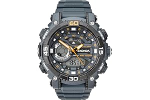 Sekonda Malvern 49mm Mens Ani-Digi Quartz Lightweight Sports Watch with Backlight Day Date Function Alarm Stopwatch 100m Water Resistant