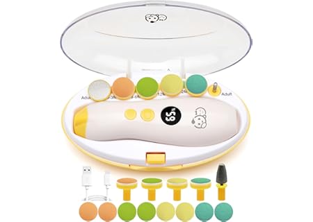 Royal Angels uppladdningsbar babynagelbuffert 22 i 1, extra 13 ersättningar, babynagelkit, nagelklip - Amazon Deal & Rabatt