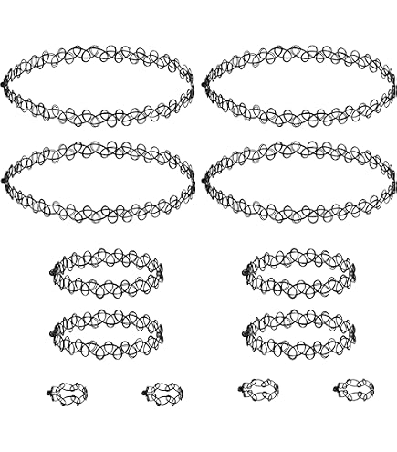 Collier Strass 5 Rangs - Choker étincelant Argenté - Longueur 40 Cm + Extension 5 Cm