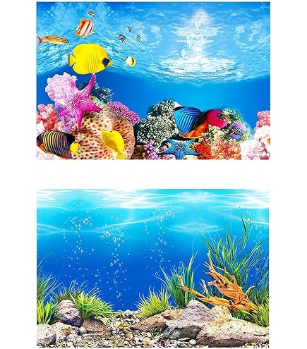 Under The Sea Aquarium Background Tropical Fish Colorful Coral Reef Panorama Terrarium Background Sea Turtle Shark Blue Sea Backdrops Underwater Life Seascape Fish Tank Backdrop Poster 24x16in