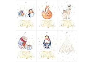 ‎EDITION COLIBRI 25 Kleine Geschenkanhänger Weihnachten, 52 x 74 mm / 5 Tier-Motive je 5 St. Weihnachtsanhänger, Anhänger, Geschenkkarten, Anhängeetiketten, Anhängeschilder für Geschenke von EDITION COLIBRI (Set 2)