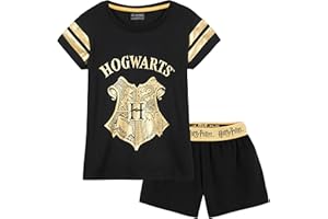 Harry Potter Dziewczyny Piżamy dla Dzieci i Nastolatków 2 Sztuka Bielizna Nocna Krótkie Piżamy dla Dziewcząt Miękka Oddychający Odzież do salonu Wiek 7-14 Lat Prezenty dla dziewczynek