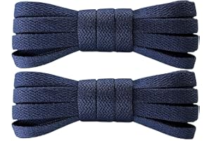 7STROBBS 2 Paires Lacets Chaussures Plats pour Baskets(Largeur:8mm) Remplacements Lacets Plats pour Tout Type de Chaussures ou Bottes Adults Enfants