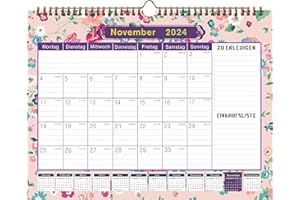 TOUVE Kalender Wandkalender 2023 2024-30x40cm Großer Monatskalender Sept 2023 bis Dezember 2024 - Familienkalender 2023/24 im A3 Querformat - Jahreskalender Planung - Paarkalender (Wandkalender 2023 2024)