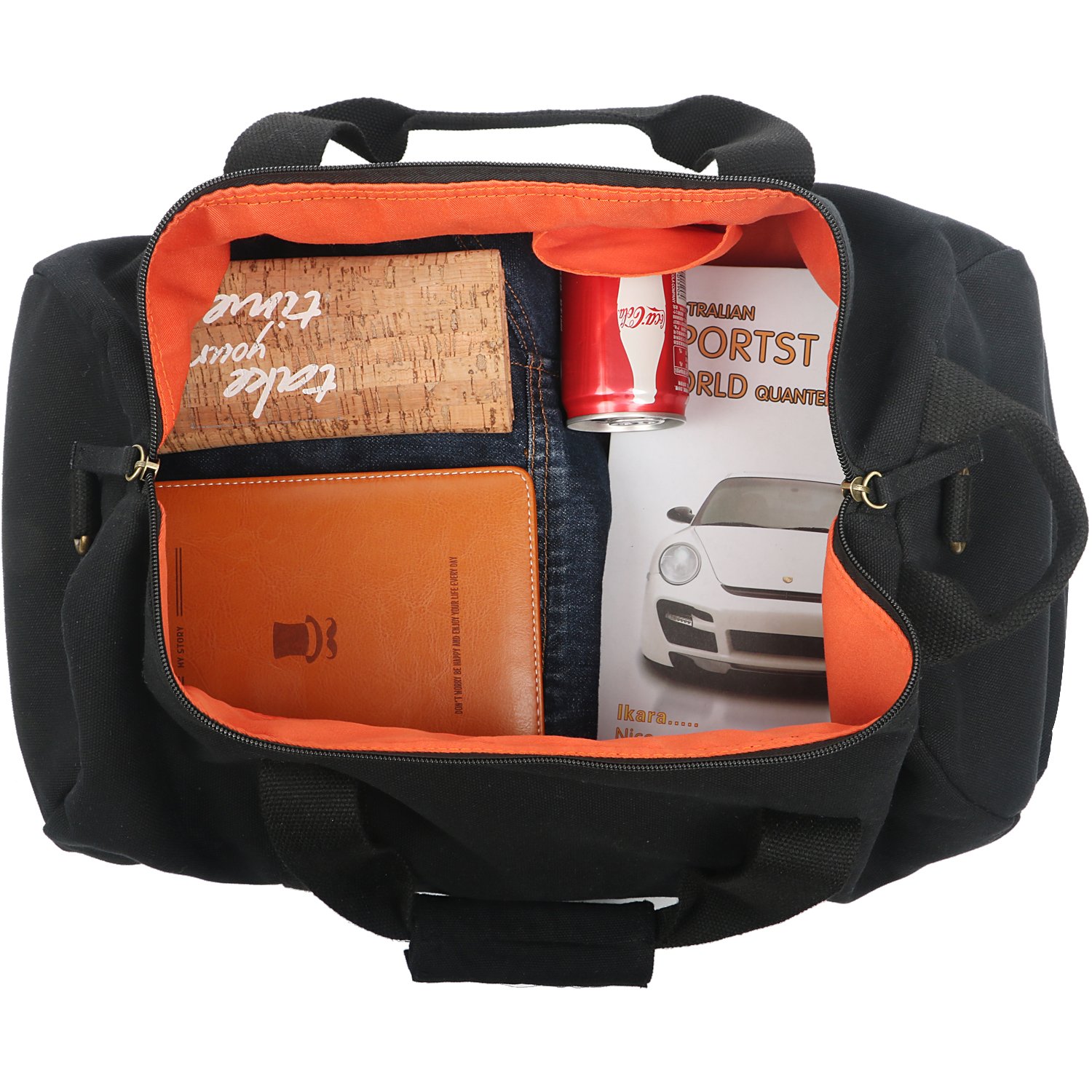 Oflamn Small Barrel Sports Gym Bag Dance Bag Weekend Bag Overnight Bag Hodall Duffle Bag for