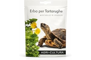 AGRI-CULTURA® | Semi Erba Per Tartarughe Di Terra In Miscuglio【15gr】| Mix contenente 6 erbe con Trifoglio, Tarassaco e Lattuga, Semi Per Nutrizione Ottimale Tartarughe Made in Italy.