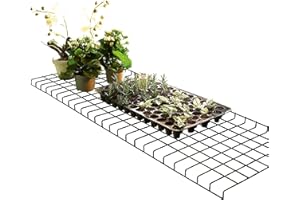 BioGreen Regal für Gewächshaus „Bruno“ 40 × 120 cm – klappbar, galvanisierter Stahl, mehr Platz im Gewächshaus, einfache Montage mit Alukonsolen