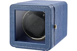 Kalawen 1 caricatore per orologi automatico, scatola per orologi automatica, cavo di ricarica USB, orologio, in pelle PU, con motore silenzioso