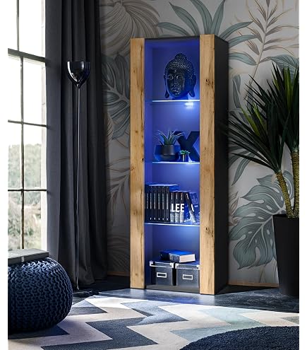 Vitrine Triple9 Avec LED Et Plateau Tournant – Blanc, Pour Modèles Réduits