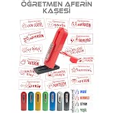 Kendinden M&uuml;rekkepli Kaşe &Ouml;ğretmen Kaşesi Aferin Kaşesi Cep Kaşesi