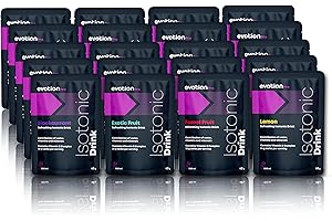 EVOTION PRO HEALTHLINE NUTRITION EVOTION PRO Boisson Isotonique en Poudre - Lot 20 x 40 g, Idéale pour s'hydrater, Avec électrolytes et Des Glucides, Prévenir les Crampes Musculaires, Sans Gluten, 4 goûts
