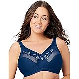 Glamorise Women's Full Figure MagicLift Wirefree Minimizer Support Bra #1003