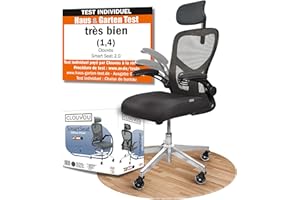 CLOUVOU SmartSeat Chaise de Bureau Ergonomique [Élue N°1] | | Office Chair | Siège de Bureau Ergonomique | Fauteuil 150 kg