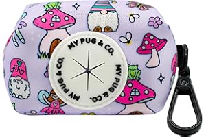 My Pug - Porta Bolsas Caca Perro | Accesorios para Perros | Dispensador Bolsas Caca Perro | Perros Accesorios | Porta Bolsa Tela Excrementos | Accesorios Perros para Bolsas Caca Perro (Hadas)