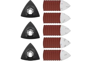 KLAIMBMO 53 piezas recambios lijadora parkside, parkside lijadora, lijadora parkside, lijas para lijadora bosch, lijas delta utiliza para pulir madera yeso Para Pulir Muebles y Descalcificar De Lija 80 mm